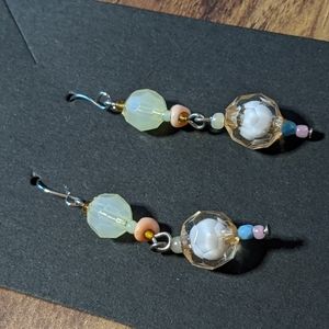 5/$20 vintage glass dangle earrings